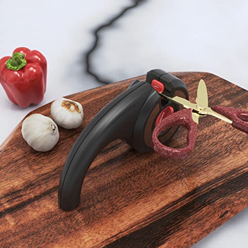 Amesser Kitchen Knife Sharpeners Scissors - 6 Stage All In 1 Multifunctional Professional Manual Sharpener With Diamond, Ceramic, Tungsten Steel For Sharpening Serrated, Pocket, Tactical, Chef Knives #TOP4