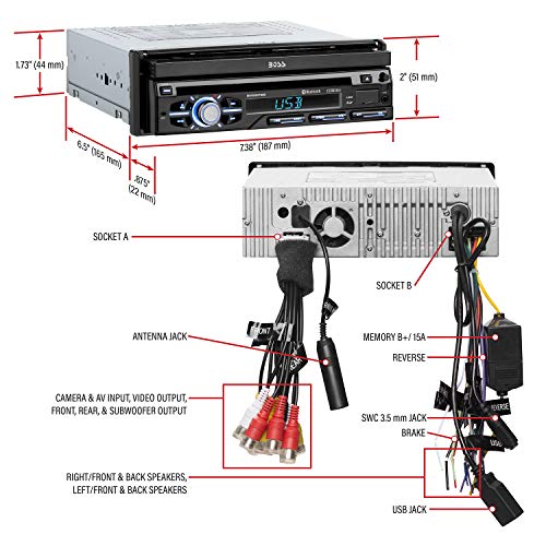 Boss Audio Systems Bv9979B Car Dvd Player - Single Din, Bluetooth Audio & Hands-Free Calling, Multi-Color Illumination, Dvd, Cd, Mp3, Usb, Sd Aux-In, Am/Fm Radio Receiver, 7 Inch Lcd Touchscreen, Black #TOP2