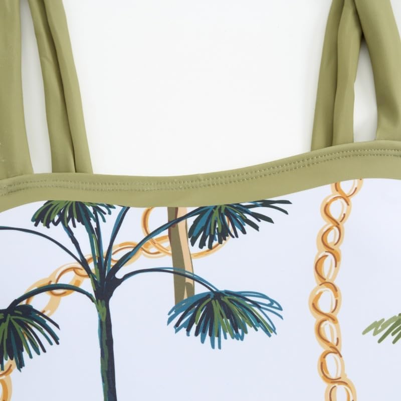 Elegant Women's Seaside Print Halter one-Piece Swimsuit with a Soft Tulle Skirt, a Figure-Flattering Vacation Swimwear Piece.