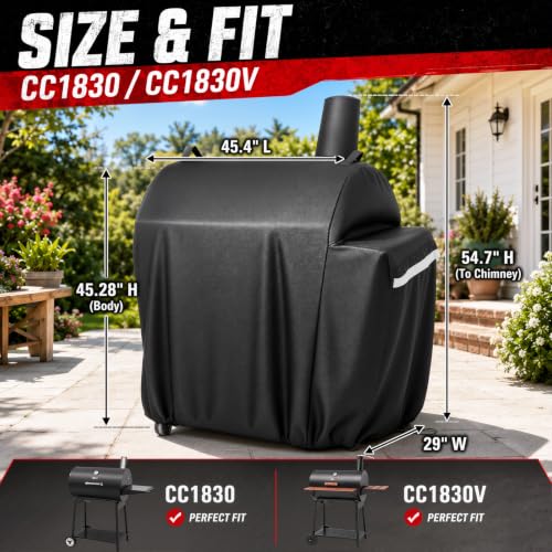 Image of Utheer 600D Waterproof Grill Cover for Royal Gourmet CC1830 /CC1830V Grill