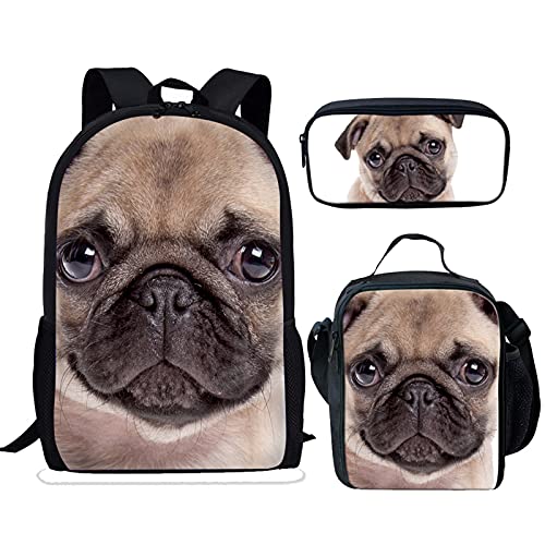 NETILGEN Mochila infantil para la escuela 3 en 1 para niños y adolescentes, bolsa de almuerzo aislada + estuche para lápices, para viajes, camping, senderismo, ciclismo, deportes al aire libre,