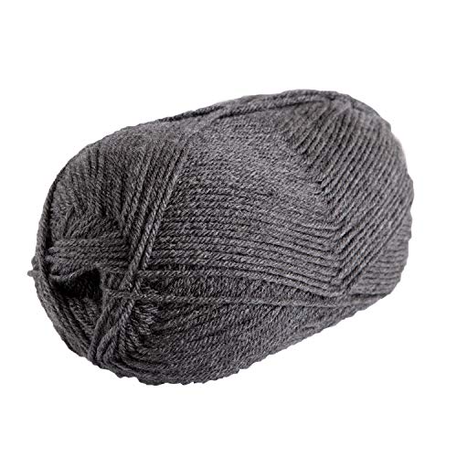 Knit Picks Brava Gray 100% Acrylic Sport Weight Soft Yarn for Knitting, Crocheting, Knitting Machine use, Light Weight Yarn for Baby Items (Cobblestone Heather)