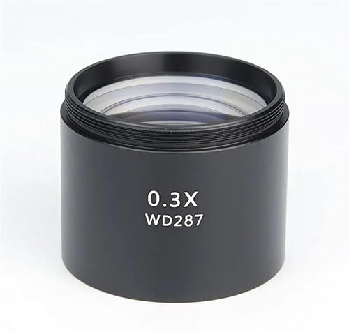 Miniatura 2 de Microscopio de laboratorio diapositivas microscopio lente auxiliar 0.3X0.75X1.5X objetivos auxiliares microscopio estéreo lente Barlow M48 rosca