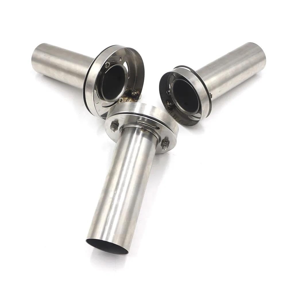 Auspuff Schalldämpfer Edelstahl Verstellbarer Auspuffschalldämpfer Universal 85 Mm 3,5 Zoll / 98 Mm 4 Zoll / 110 Mm 4,5 Zoll Auto-Chrom-Auspuffschalldämpfer Auto-Schalldämpfer(85mm 3.5)