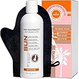 Sun Laboratories Self-Tanning Tan Overnight Sunless Tanning Lotion and Mitt for a Golden Glow -...