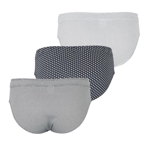 Lot de 3 Slips Homme Taille Basse - Jersey 100% Coton Peigné - Avants Doublés - Label Oeko-TEX® Standard 100 - Maintien Supérieur, Grand Confort, Gris/Noir, XXL – vue 3