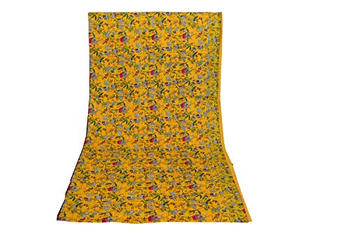 Indian Twin/King Bird of Paradise Print Quilt Kantha Blanket Bed Cover Kantha Bedspread Bohemian Bedding Kantha Blanket Throw
