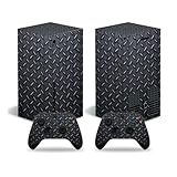 RUOKIP Red Skin for X-Box Series X - Including Controller Console Skin, Shell Skin Protector Wrap Cover Protective Faceplate Full Set for X-Box Series X(Nail), Silver