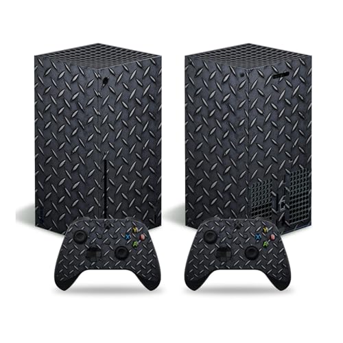 RUOKIP Red Skin for X-Box Series X - Including Controller Console Skin, Shell Skin Protector Wrap Cover Protective Faceplate Full Set for X-Box Series X(Nail), Silver