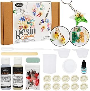 Halobios Resin Jewelry Making Kit, Resin Kits for Beginners with Molds and Resin Making Supplies, Silicone Casting Mold, Tools Set and Clear Epoxy Resin for DIY Jewelry Craft