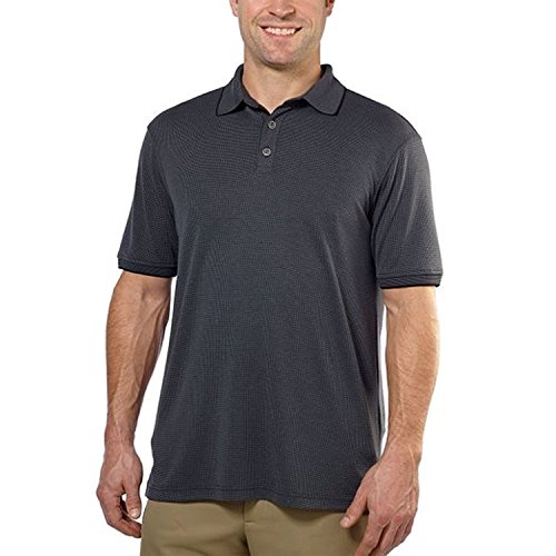Kirkland Signature Men's Short Sleeve Polo (Charcoal, XL)