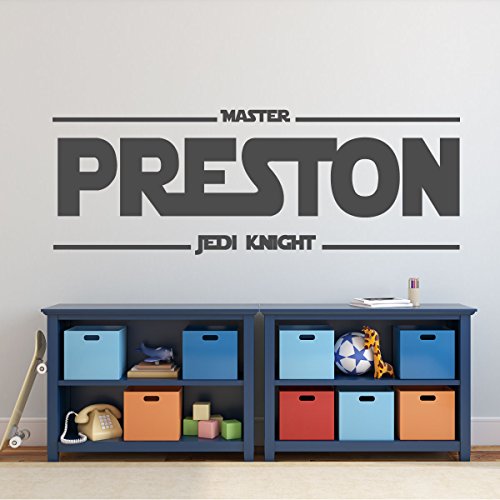 Vinilo decorativo Jedi con texto personalizado para niños miniatura 2