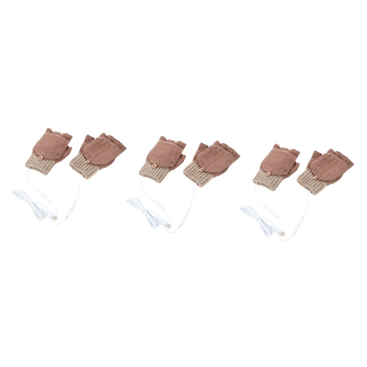BESPORTBLE 3paia Guanti Termici Riscaldati Usb Impermeabili Guanti Invernali Per Sport All Aperto Calore Rapido e Duraturo Antiscivolo Per Escursionismo e Sci