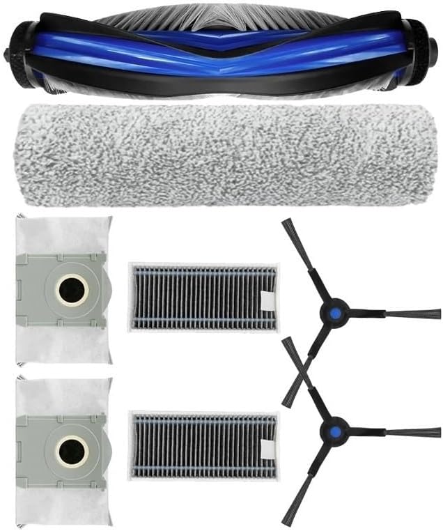 Compatible for Ecovacs X8 Pro Omni ，Main Side Brush HEPA Filter Mop Dust Bag Robot Vacuum Cleaner Parts Accessories(Set-A)