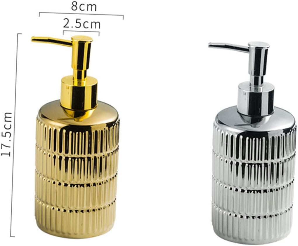 Vaguelly Set of 2 Press Type Lotion Dispensers 16oz Shampoo Wash Containers Pump for Bathroom Storage Plastic Easy Dispensing