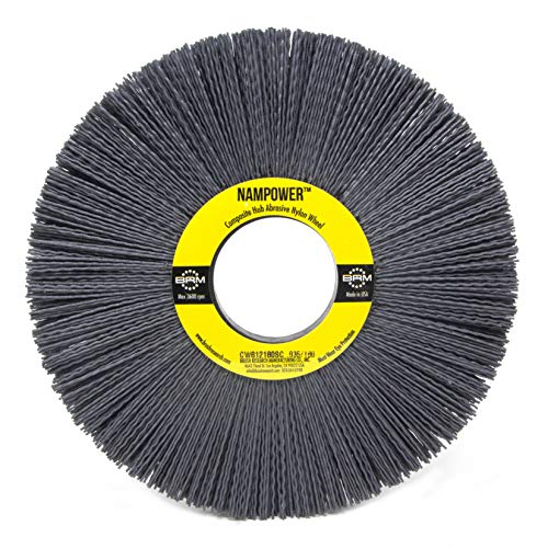 Brosse de roue en nylon Nampower 20,3 cm en carbure de silicium pour ébavurage