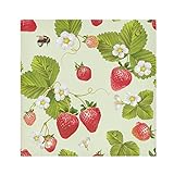 xigua Strawberry Bee Cloth Napkins Washable Napkin for Dinner Table Decorative for Home Dinner Resta