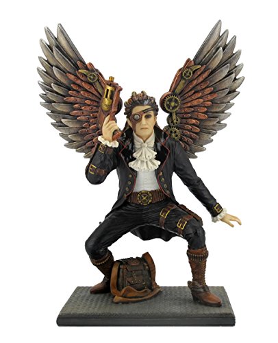 Figura de Ángel Guardián Steampunk Pintada a Mano