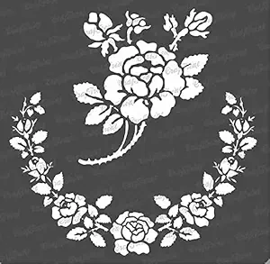 CrafTreat Stencil - Rose Parade | Reusable Painting Template for Art and Craft, Mixed Media, Wall Painting, Home Decor, DIY Albums, Card Making and Fabric Painting, 6