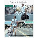 BAGSMART Rolling Duffle Bag with Wheels, 36L Travel Bag with Water-proof Pockets, Airline-Approved Carry On Duffel Bag with Handle, Black - Image 4