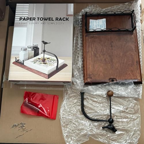 Porte-serviettes en bois pour maison avec moulin à sel oiseau de salon
