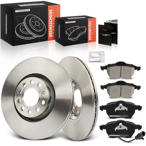 Frankberg Bremsensatz inkl. 2x Bremsscheiben + 4x Bremsbeläge Vorne Kompatibel mit A4 8E2 A4 Avant 8E5 Exeo ST 3R5 A6 4B2 4B4 A4 Avant 8ED Replace# 8E0698151F