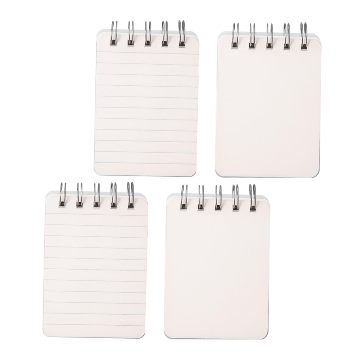 NUOBESTY 16pezzi Taccuini Portatili Spirale Mini Blocchi Note Per Ufficio e Scuola Libri Pagine Bianche e Righe Design Compatto e Pratico Per Appunti e Schizzi