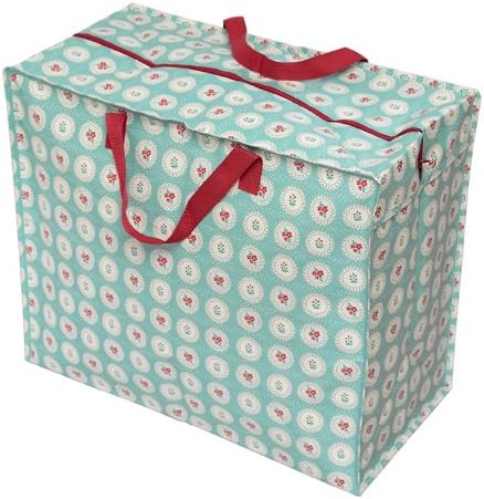 dotcomgiftshop Vintage Doily Large Storage Bags with Zips - Strong and Durable 55 x 48 x 28cm 70l