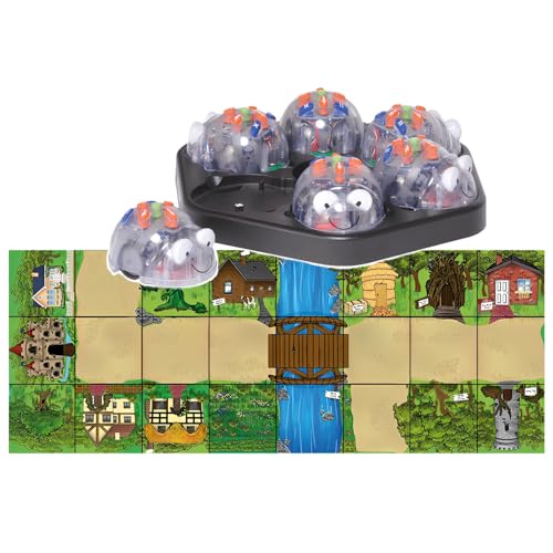 6 See & Say Blue Bot Coding Robot with 1 Fairy Tale Mat and Free Docking Station Bundle Pack, Educational STEM Programming Classroom Teaching Robotics