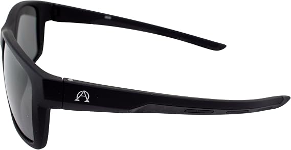Alpha Omega AO4 Sports Motorcycle Sunglasses Riding Glasses for Men or Women Black Frame w/Smoke Lens