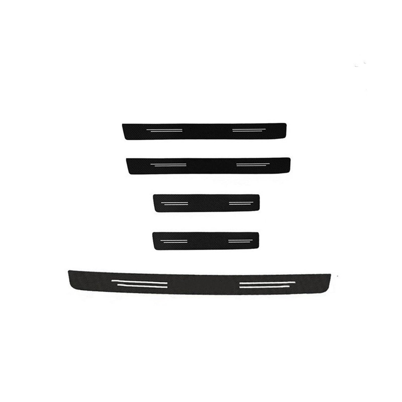 for Genesis G80 G70 G90 GV80 Car Scuff Plate Door Sill Stickers Car Carbon Fiber Sticker Trunk Protector RESPUNEKBAH(5pcs)