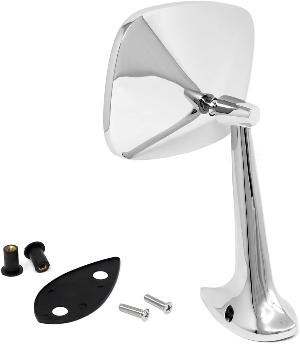 Outside Mirror Assembly Small Head Passenger Side For 1968-1974 Chevrolet Corvette