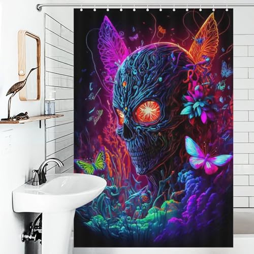 Rideau douche tissu imperméable Un Monde SURRÉEL lavable 122x183cm - 6