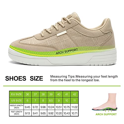 Women's Canvas Walking Shoes with Orthopedic Arch Support Comfortable Fashion Sneakers for Plantar Fasciitis Flat Feet Pain Relief3