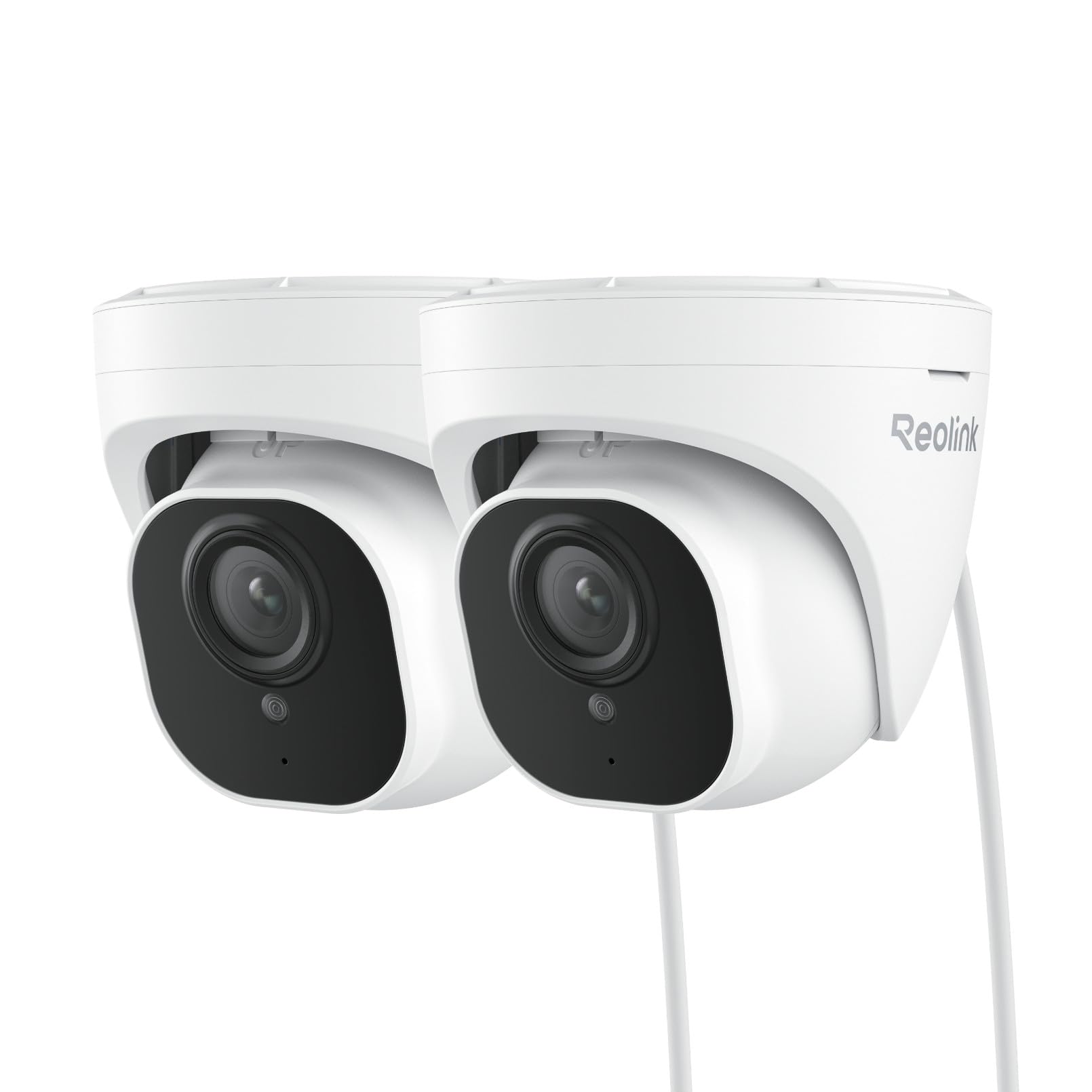 REOLINK 4K Outdoor Cameras for Home Security, IP PoE Dome Surveillance Camera with Human/Vehicle/Pet Detection, 25FPS Daytime, Work with Smart Home, Up to 512GB microSD Card, RLC-820A (Pack of 2)