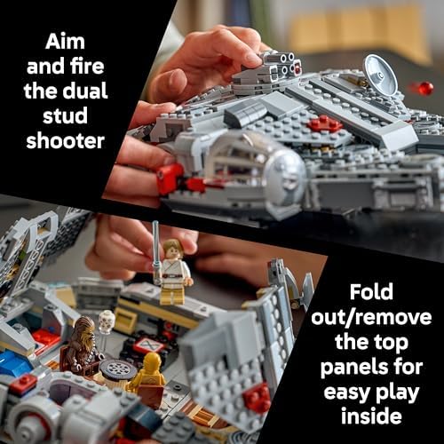 LEGO Star Wars SMART Play: Millennium Falcon Starship Building Toy for Kids - Compatible Set with 4 SMART Tags and 4 Minifigures - Gift for Boys, Girls and Fans Ages 9+ - 75426 — view 3