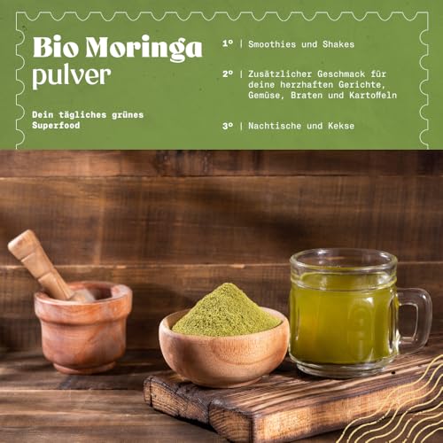 NaturaleBio Bio Moringa Oleifera Blattpulver – Ansicht 8