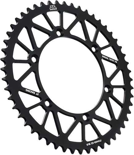Miniatura 3 de JT Sprockets JTA460.49BLK Negro Racelite anodizado aluminio 7075 T6 piñón trasero, solo