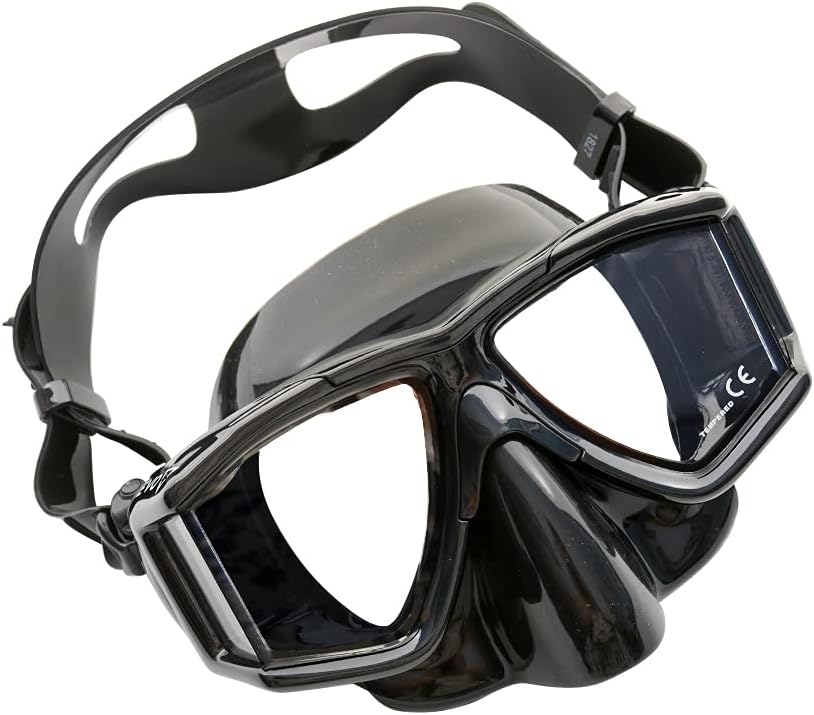 EVO Hammerhead+ Dive Mask 4 Lens Panoramic Diving Mask with Purge Valve, Freediving, Snorkel, Scuba Mask for Men Women, Easily Adjustable for Great Fit