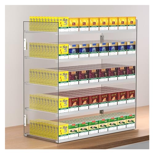 Présentoir à cigarettes mural et support de comptoir transparent pour commerce de détail