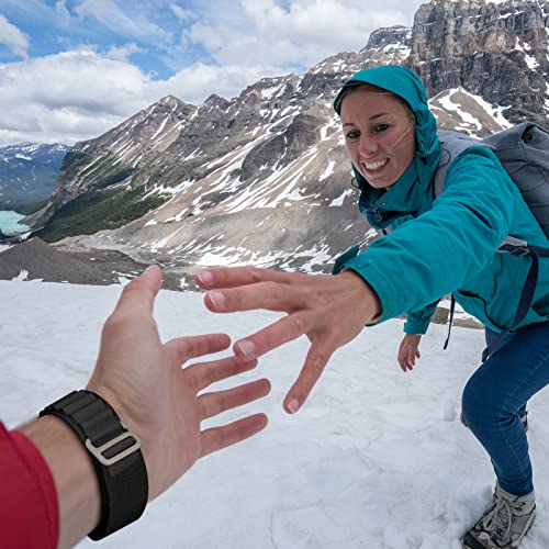 Pulseira preta Alpine compatível com Apple Watch Ultra 49 mm, 45 mm, 44 mm, 42 mm, pulseira trançada