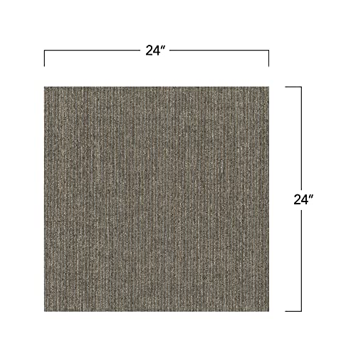 Image of Mohawk Basics 24 inch x 24 inch Berber (Loop pile), 0.09 inch Pile Height, Carpet Tile, PET Fiber, Neutral Color, (24 Tiles), (96 sqft /carton)