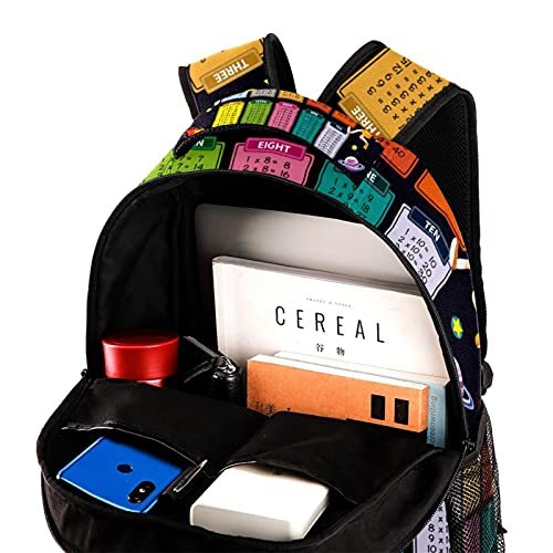 Sac à dos dessin animé espace multicolore pour les adolescents