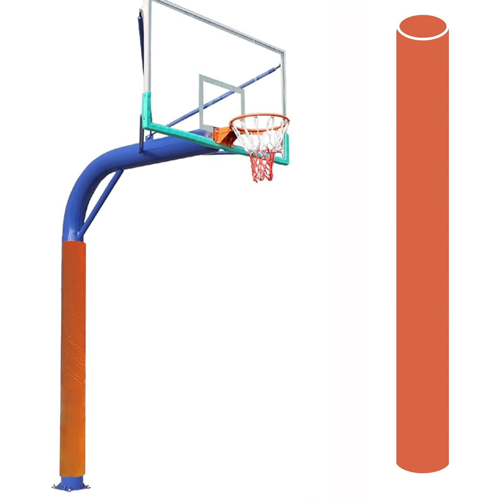 Coussin de protection pour poteaux de basket auto-adhésif et personnalisable