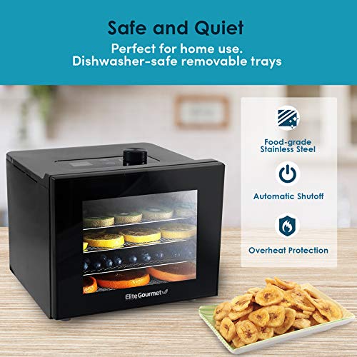 Elite Gourmet EFD308 Food Dehydrator, Stainless Steel Trays Food Dehydrator thumb #3