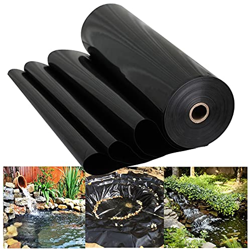ZYFA HDPE Pond Liner Pond Skins,for Fish Ponds,Koi Ponds,Water Features,Streams Fountains,Waterfall,Water Gardens,Puncture,Tear Resistant,Black