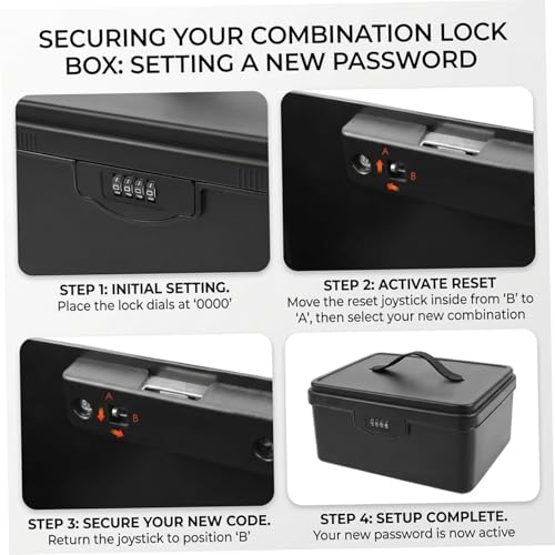 Boîte de rangement verrouillable à code pour documents et valeurs