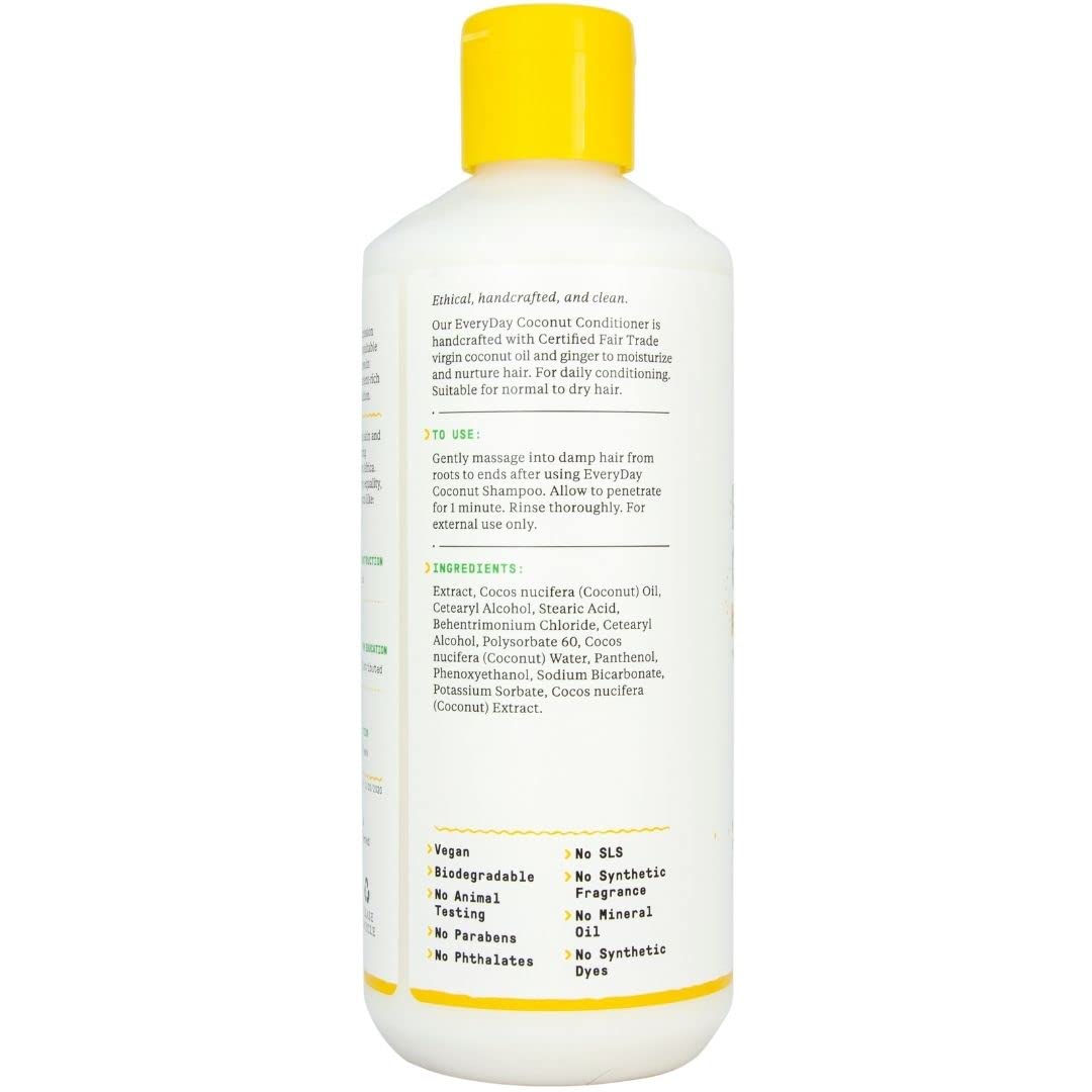Alaffia Hair Care, Everyday Coconut Conditioner, Daily Moisturizer, Wavy & Curly Hair Products, Vitamin E, Virgin Coconut Oil, Ginger Extract, 16 Fl Oz - Image 3