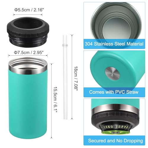 Manchon isolé canette mince structure flexible et couleur menthe