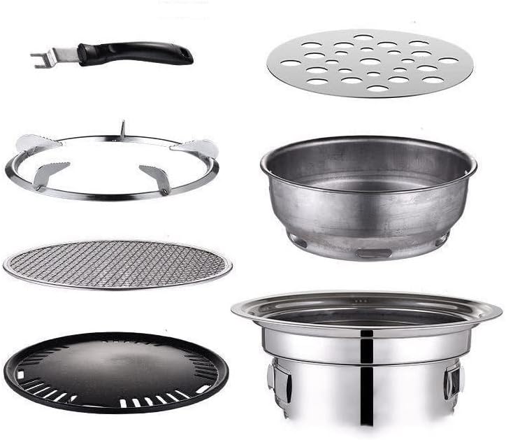 Round-The-Oven Tea Cooking Stainless Steel Barbecue Oven Household Outdoor Camping Oven Portable Barbecue Oven/D/40-23.5-13.5Cm